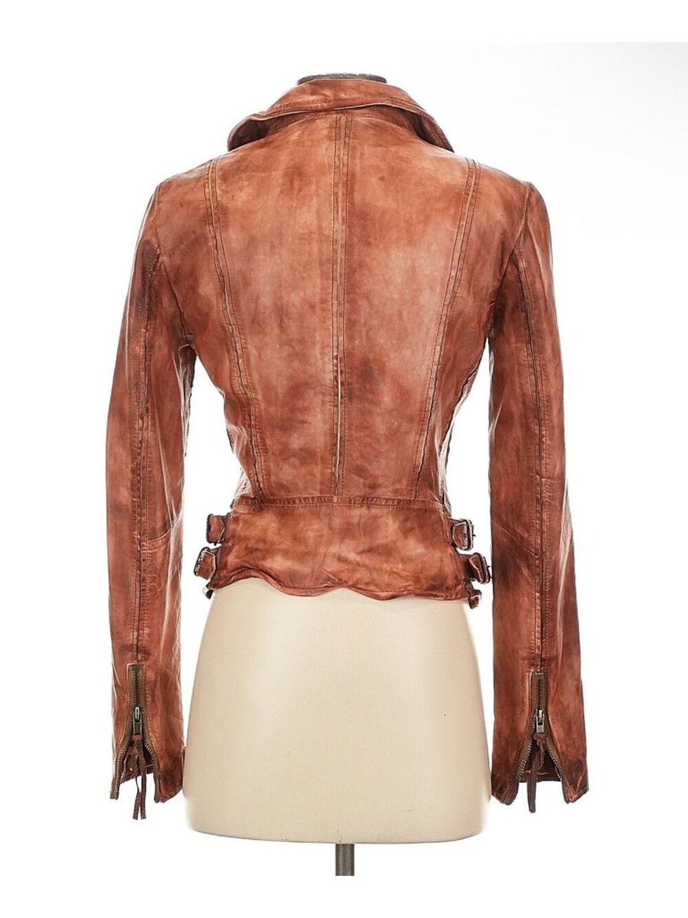 Free People Muubaa Distressed Leather Moto Biker Jacket 4| Indie Coastal Cowgirl - Picture 8 of 16